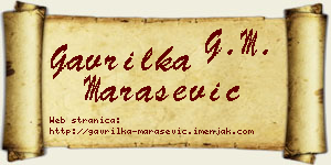 Gavrilka Marašević vizit kartica